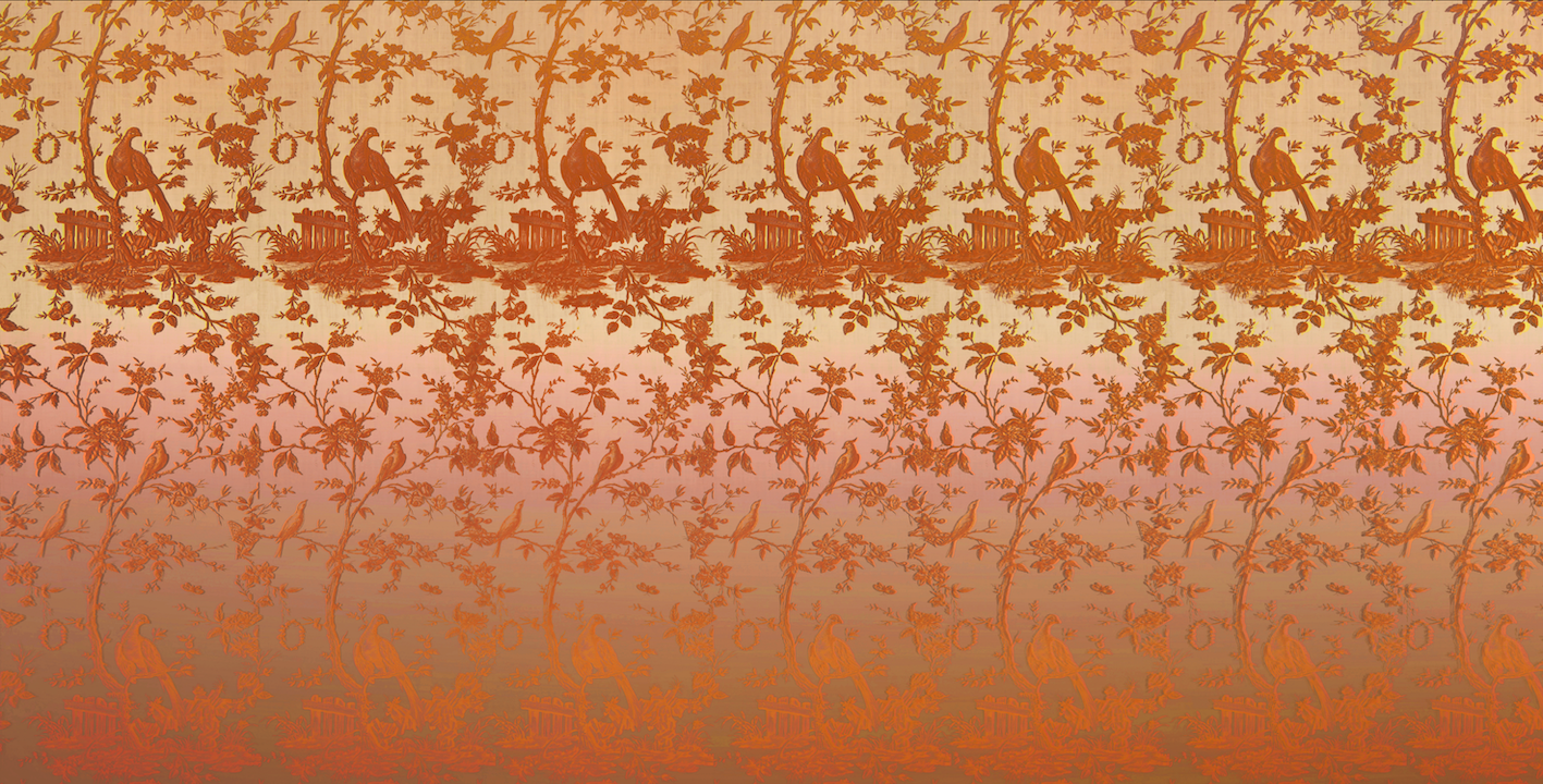 Wallpaper - Toile de Jouy - Doré
