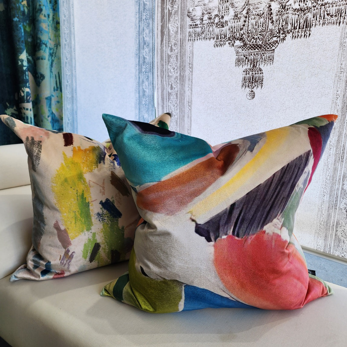 Cushion - Mixed Media - Crayon Drawings