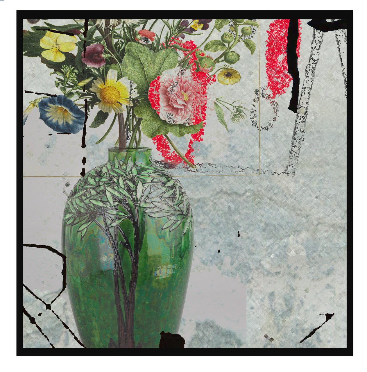 Framed Art Print - Casa Mia _Vase with Flowers