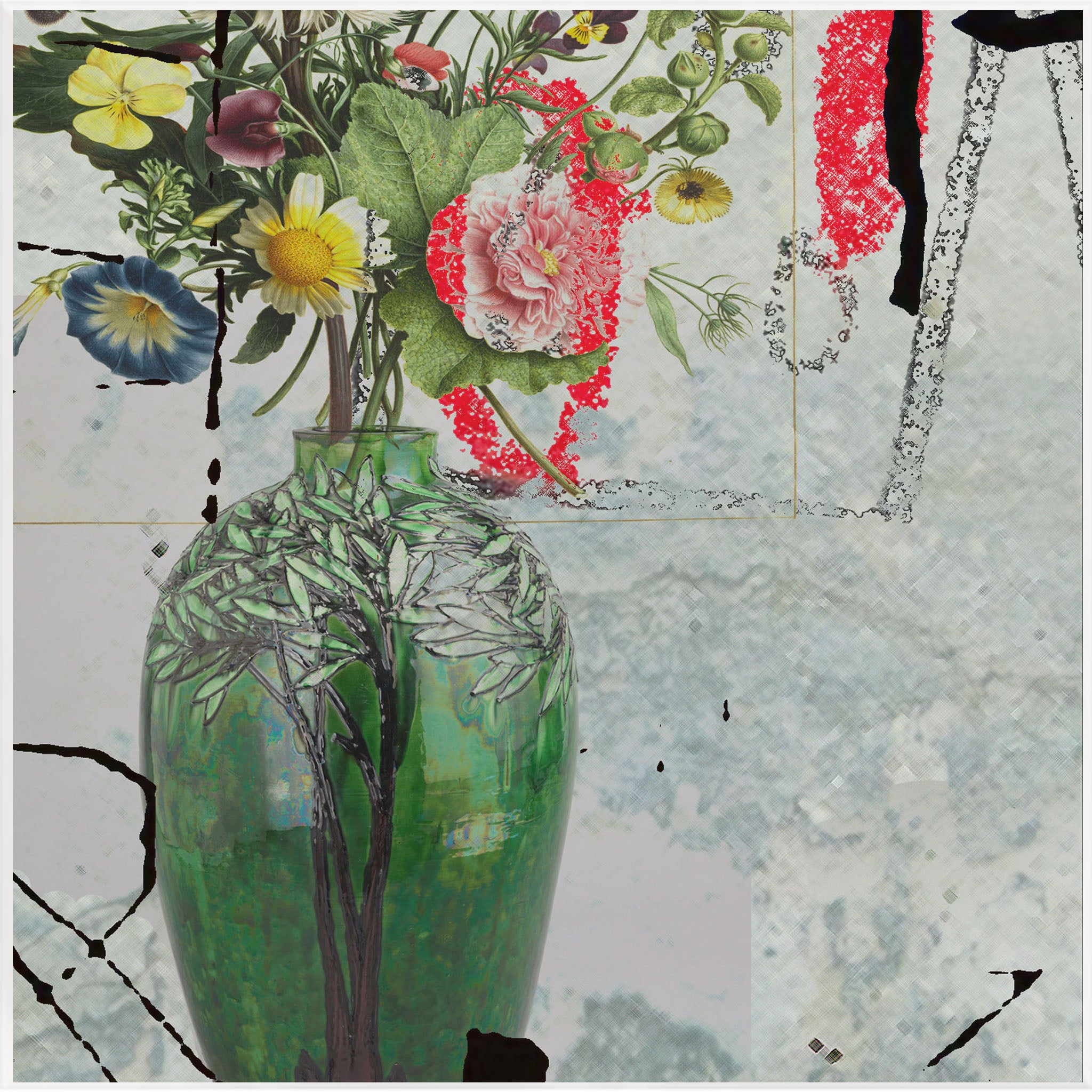 Framed Art Print - Casa Mia _Vase with Flowers