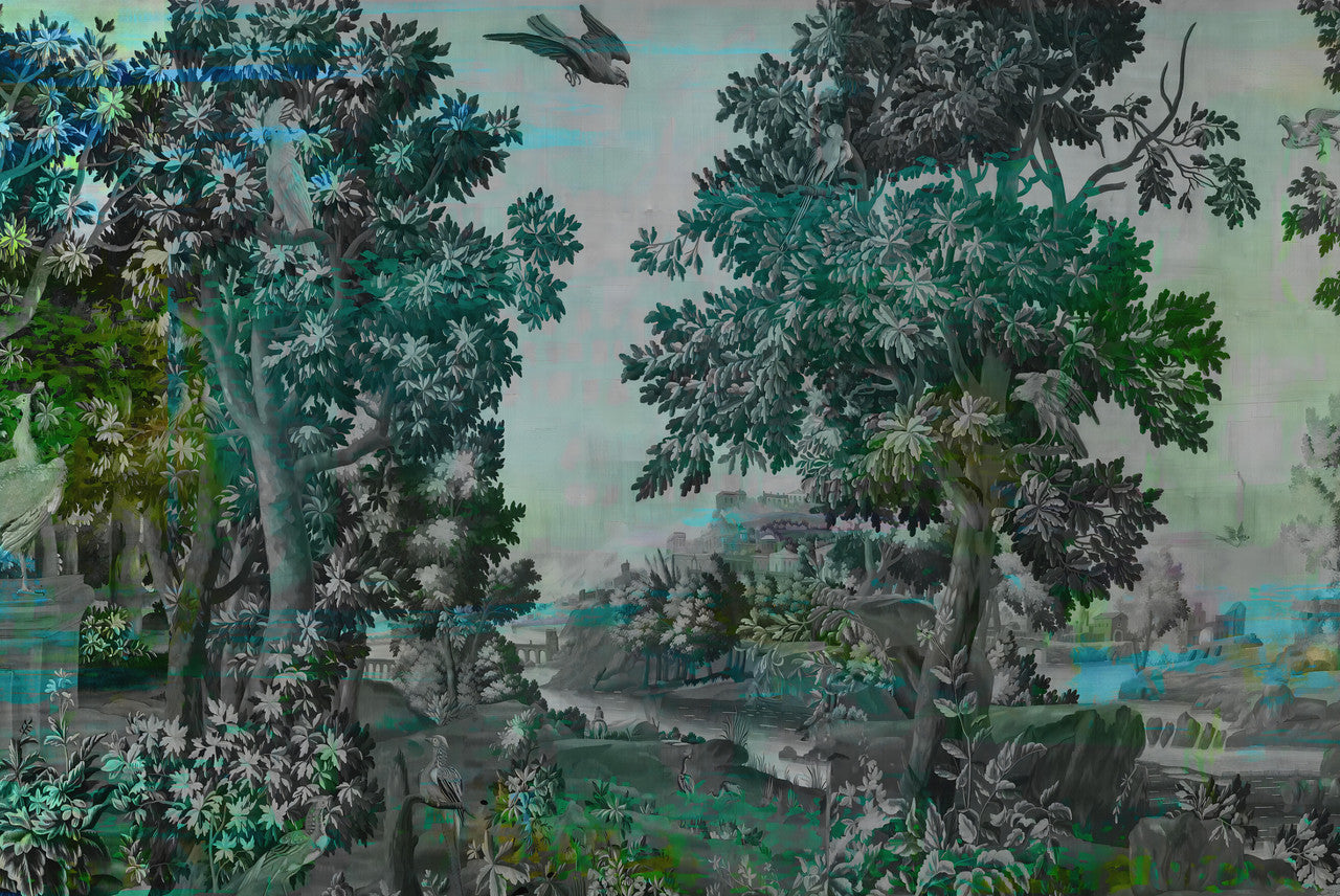 Wallpaper - Woven Magic- Tapestry Green